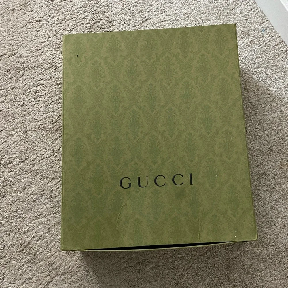 GUCCI GG Supreme Monogram Web Leather Adjustable Messenger Diaper Bag Black Red - Picture 9 of 10